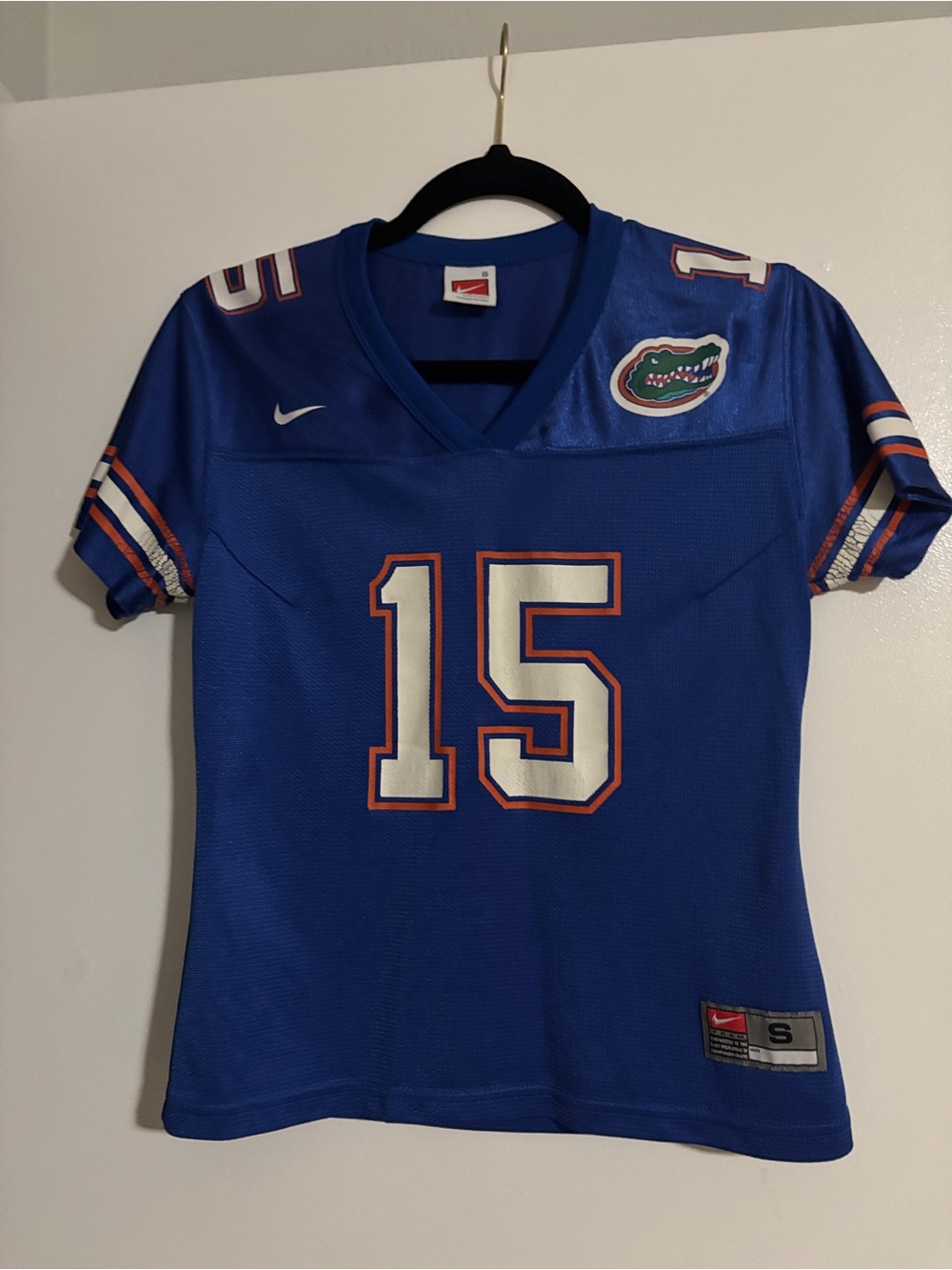 Nike Women's Royal Blue Florida Gators #15 Football Jersey